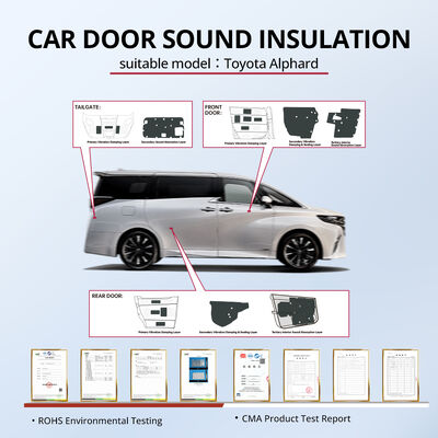 Bom preço Kit de isolamento acústico para porta de carro Toyota Alphard / Fábrica de áudio para veículos / ajuste direto / alto-falantes plug and play / Solução personalizada de isolamento acústico on-line